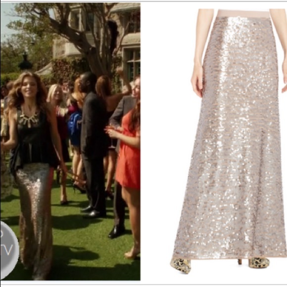 Bcbg pearl sequin maxi skirt - Picture 4 of 8